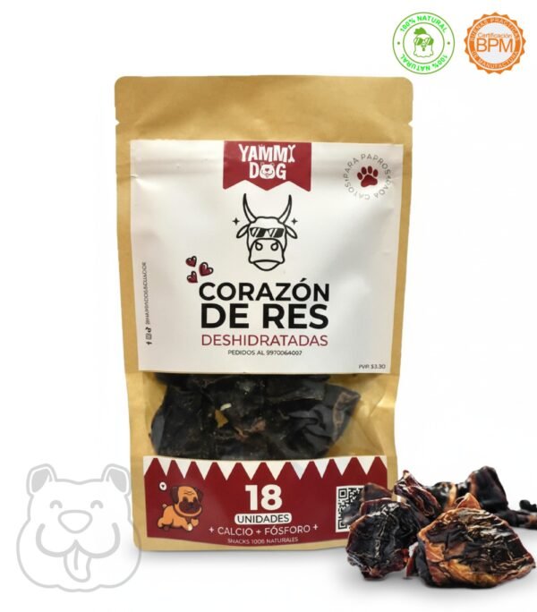 Corazón de res deshidratado