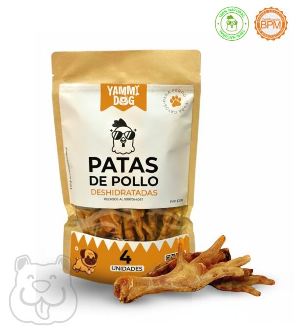 Patitas de pollo deshidratadas 4 unidades